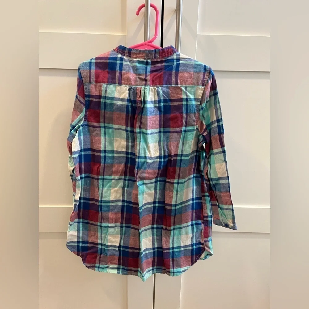 J. Crew crewcuts plaid flannel tunic shirt size 8